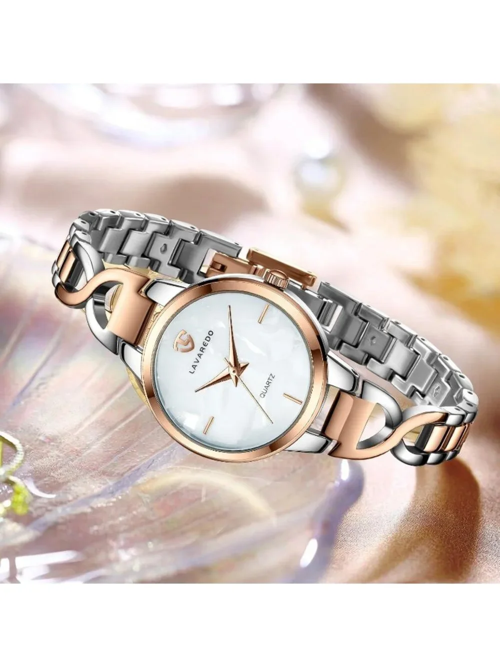 Women's Interval White Elegant Classic Dainty Bracelet Luxury Classic Wristwatch